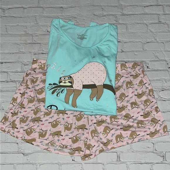 Bobbie Brooks Sloth Pajama Short Set, Size 1X - Picture 10 of 10